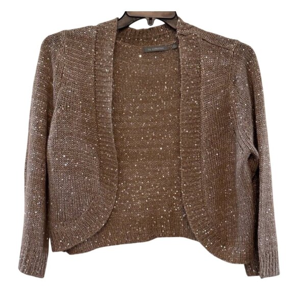 Ny Collection Womens Sequin Open Front Cardigan XL Polyester & Acrylic - Picture 2 of 10